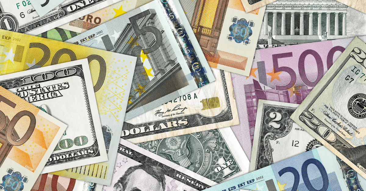 currencies from different countries are traded with each other.