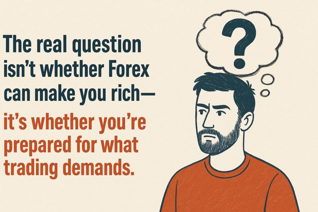 The real question isn't whether Forex can make you rich - it's whether youre prepared for what trading demands