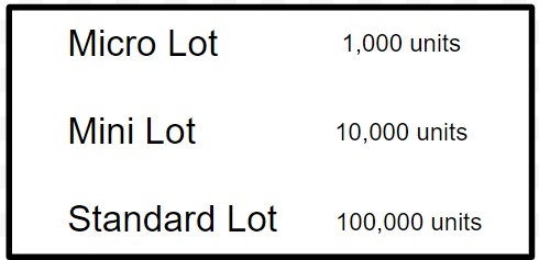 There are three lot sizes Forex brokers offer however most retail traders will use micro lots.