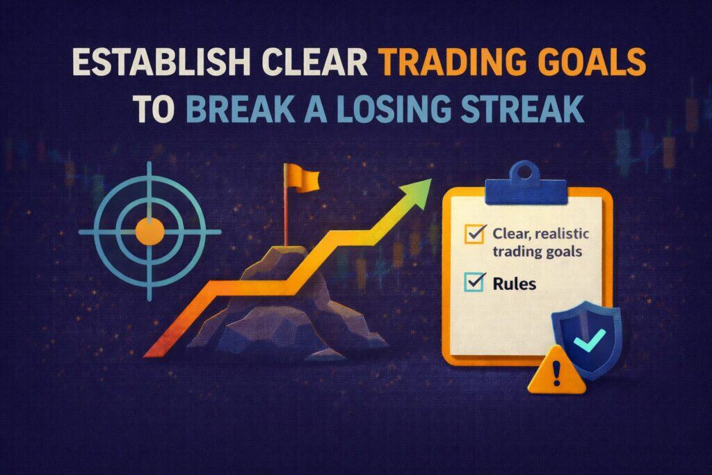 Establish clear trading goals to break a losing streak